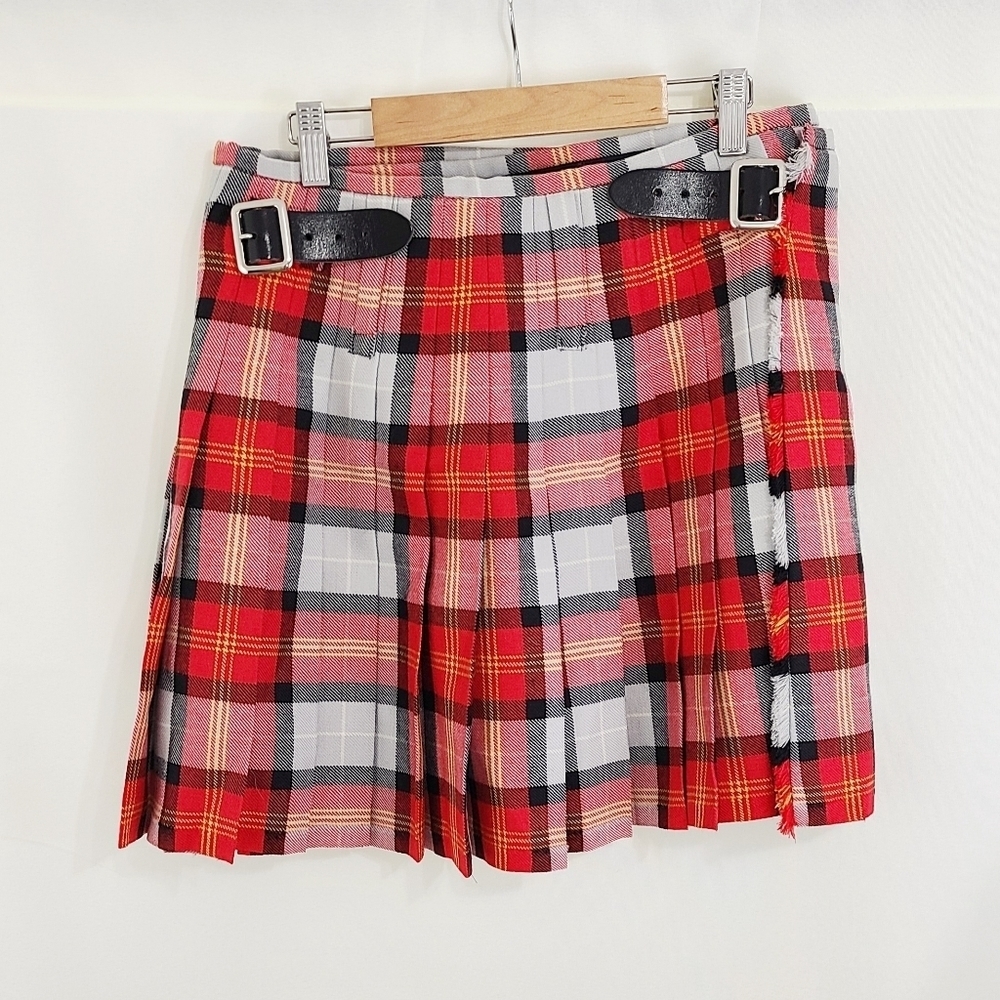 Edgar of Scotland traditional wool kilt tartan plaid short custom size unisex